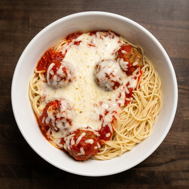 Meatball Parmigiana.