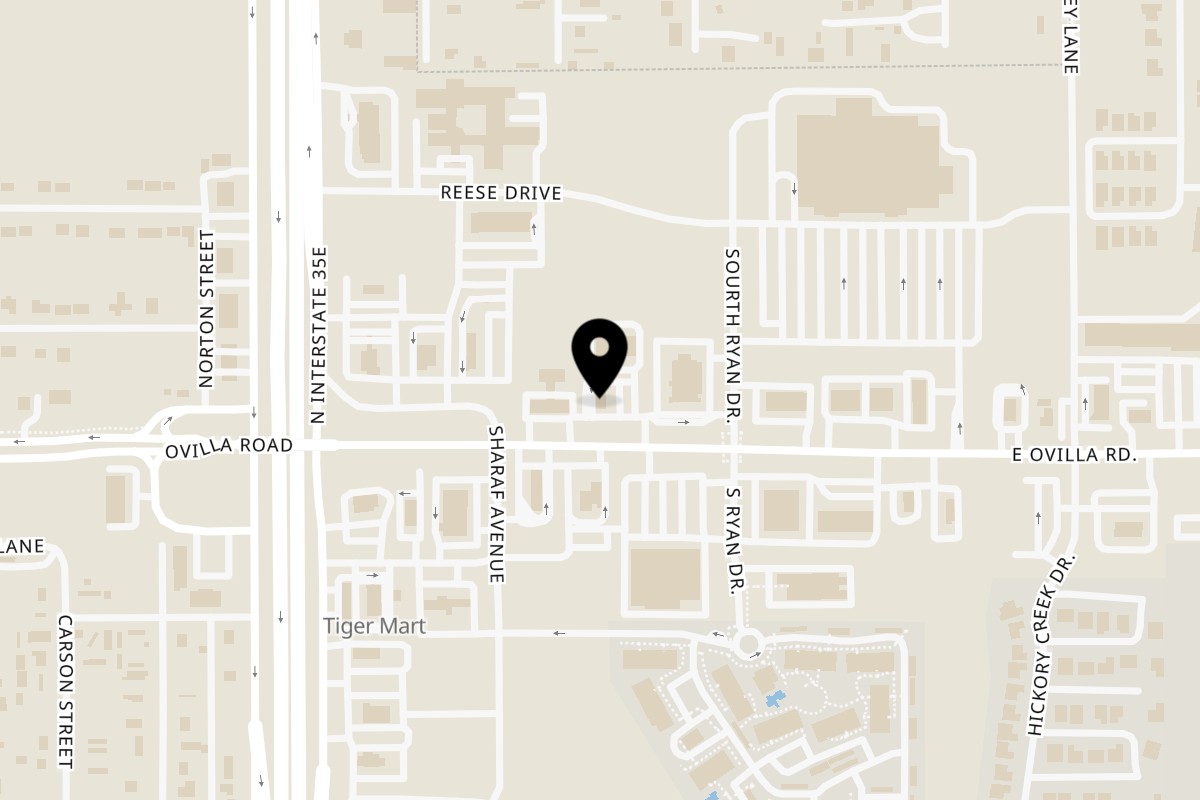 Map showing the location of Roma's Italian Restaurant Red Oak on 102 East Ovilla Road b1 in Red Oak